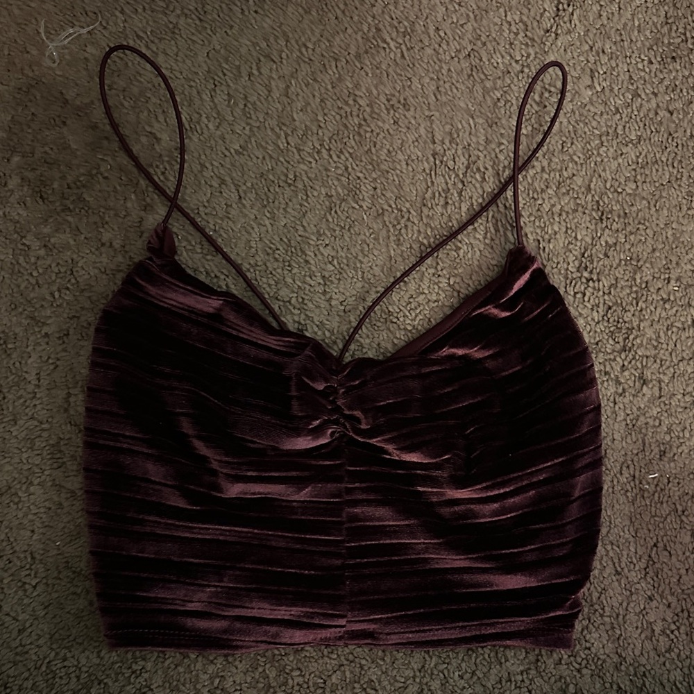 Wild Fable Velvet Camisole Top - Dark Purple